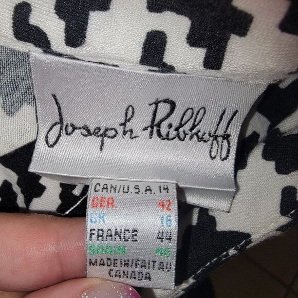 Joseph Ribkoff Houndstooth knit jacket Size 14 - Picture 6 of 6